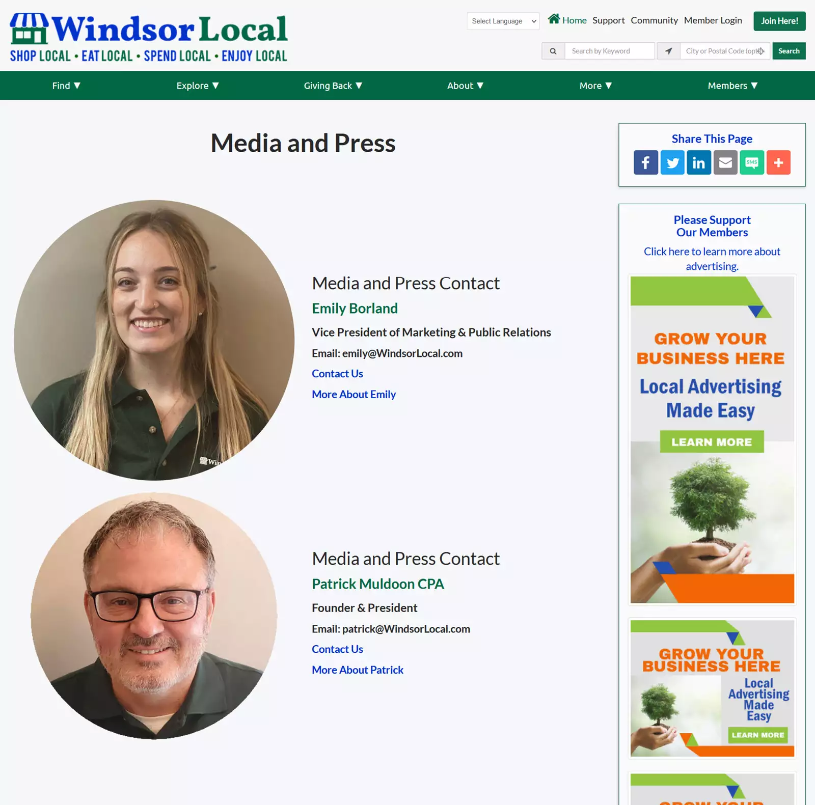 Windsor Local About - Media and Press view