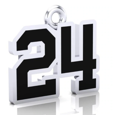 WFSHOF Number Charm (8mm X 10mm (Per Character))