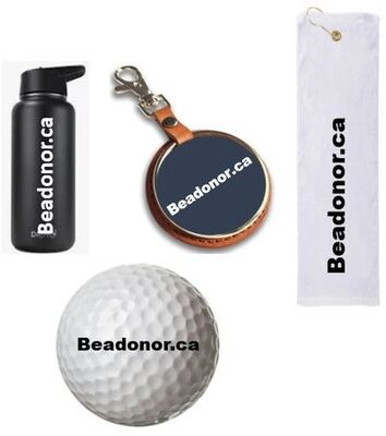 Promotional Goods:  Pens, Waterbottles, Keychains, Golf Balls, Towels, & more!